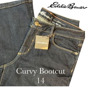 NWT Eddie Bauer CURVY BOOTCUT size  14 🖤